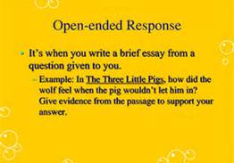 Open Ended Response 